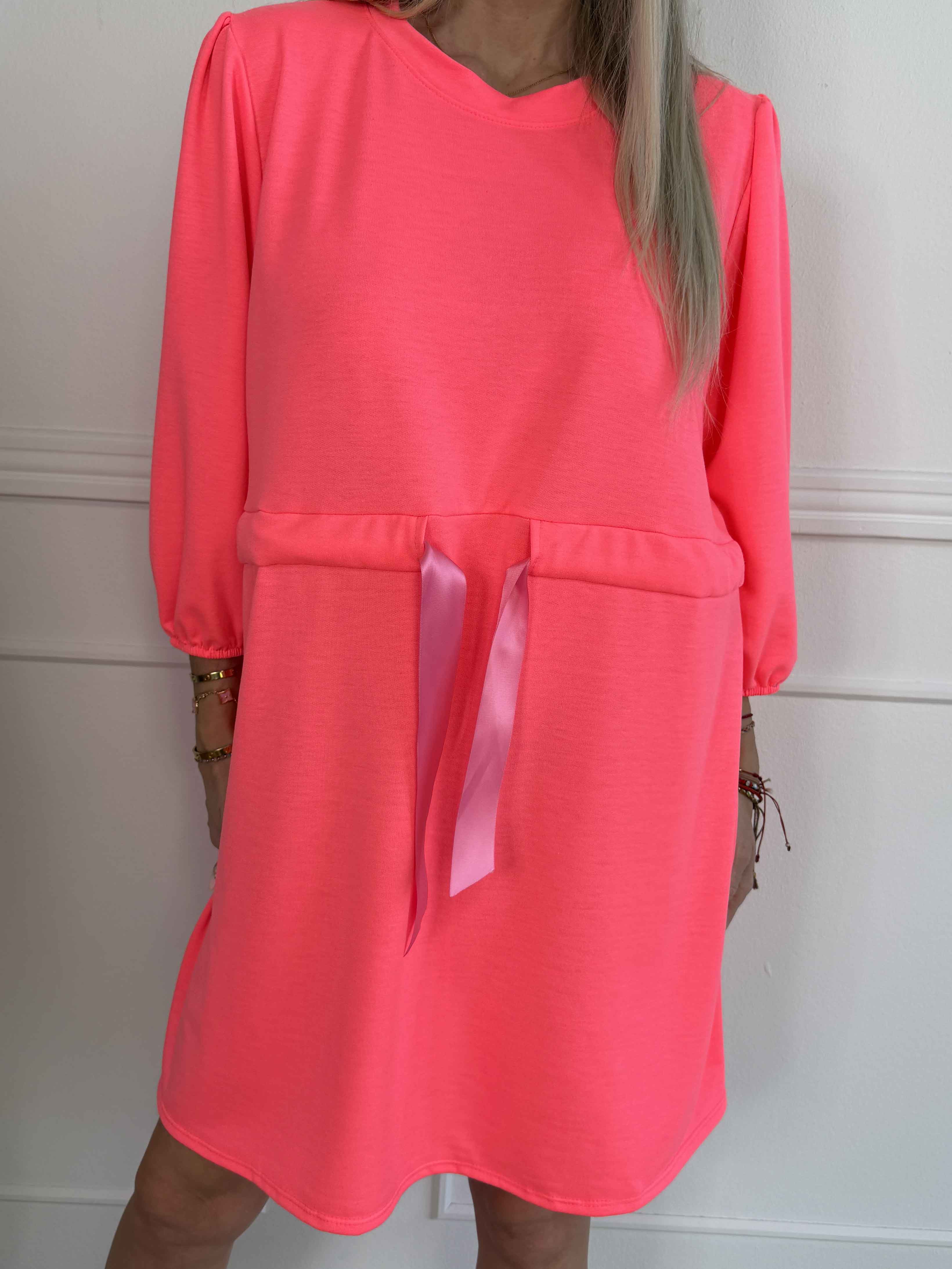 Skyler - Joggingkjole i bomuld med bånd i taljen